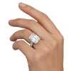 10 carat emerald cut lab-grown diamond ring in 18k gold vermeil setting