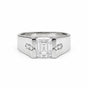 1.50 Ct Emerald Cut Lab Grown Diamond Ring — VS1 Clarity, 18k Gold Vermeil