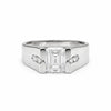 10.50 ct DEW Off White Moissanite Men’s Ring Gift for Groom or Husband 18K Gold Plated 18K Gold Plated