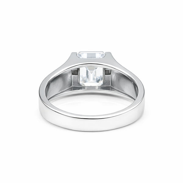 1.50 Ct Emerald Cut Lab Grown Diamond Ring — VS1 Clarity, 18k Gold Vermeil
