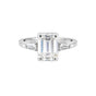 4.50 Ct Emerald Cut Lab Grown Diamond Ring — VS1 Clarity, 18k Gold Vermeil