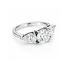2.70 ct DEW Certified Round Cut Off White Moissanite Ring – Summer Proposal 18K Gold Plated