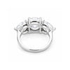 2.70 ct DEW Certified Round Cut Off White Moissanite Ring – Summer Proposal 18K Gold Plated