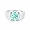6.40 Ct Off White Moissanite Ring in – Elegant 4th of July Gift 18K Gold Plated Ver 18K Gold Plated
