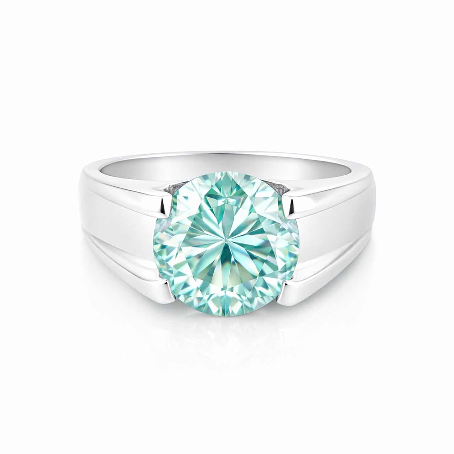 6.40 Ct Off White Moissanite Ring in – Elegant 4th of July Gift 18K Gold Plated Ver 18K Gold Plated