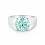 6.40 Ct Off White Moissanite Ring in – Elegant 4th of July Gift 18K Gold Plated Ver 18K Gold Plated