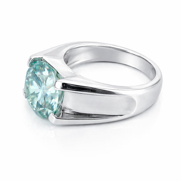 6.40 Ct Off White Moissanite Ring in – Elegant 4th of July Gift 18K Gold Plated Ver 18K Gold Plated