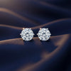 10.00ct DEW White Moissanite Round Stud Earrings