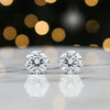10.00ct DEW White Moissanite Round Stud Earrings