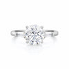 Certified 3.50 ct DEW Round Cut White Moissanite Solitaire Engagement Ring 18K Gold Pla 18K Gold Plated