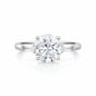 Certified 3.50 ct DEW Round Cut White Moissanite Solitaire Engagement Ring 18K Gold Pla 18K Gold Plated