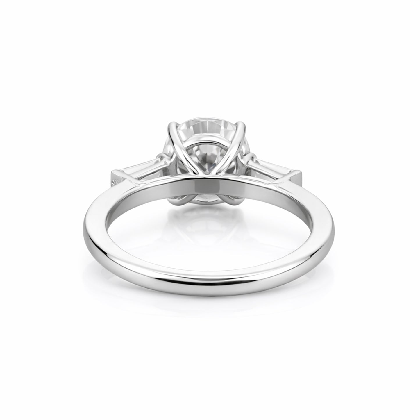 Certified 3.50 ct DEW Round Cut White Moissanite Solitaire Engagement Ring 18K Gold Pla 18K Gold Plated