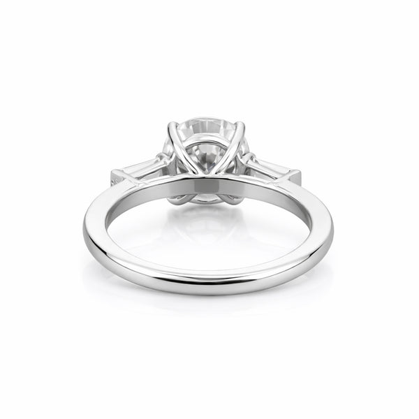 Certified 3.50 ct DEW Round Cut White Moissanite Solitaire Engagement Ring 18K Gold Pla 18K Gold Plated
