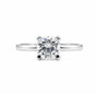 2.60 Ct Cushion Cut Lab Grown Diamond Ring — VS1 Clarity, 18k Gold Vermeil