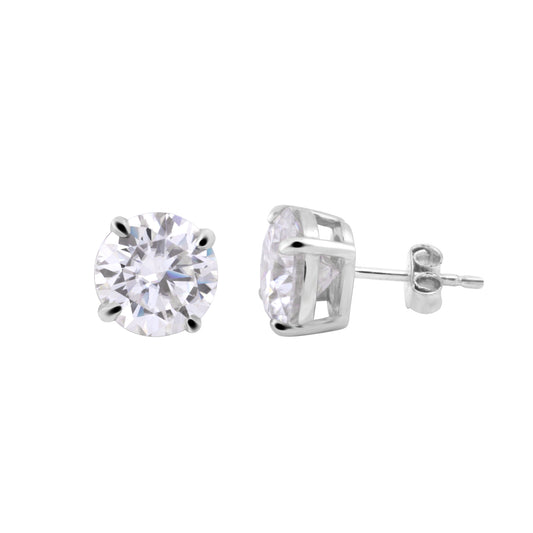 3.60 Ct White Moissanite Earrings In Vermeil 925 Silver Birthday Gift for Her