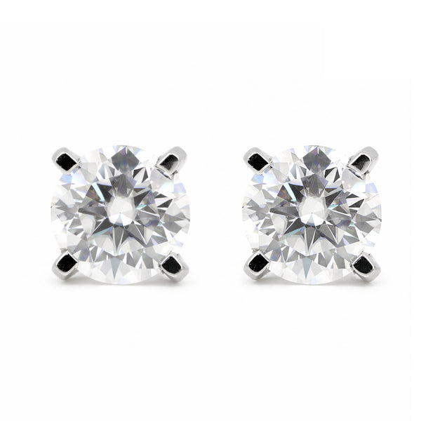 4.00 Ct White Moissanite Stud Earrings Gold Vermeil Gift for Women Anniversary