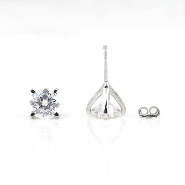 4.00 Ct White Moissanite Stud Earrings Gold Vermeil Gift for Women Anniversary