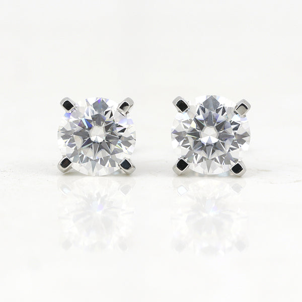 4.00 Ct White Moissanite Stud Earrings Gold Vermeil Gift for Women Anniversary