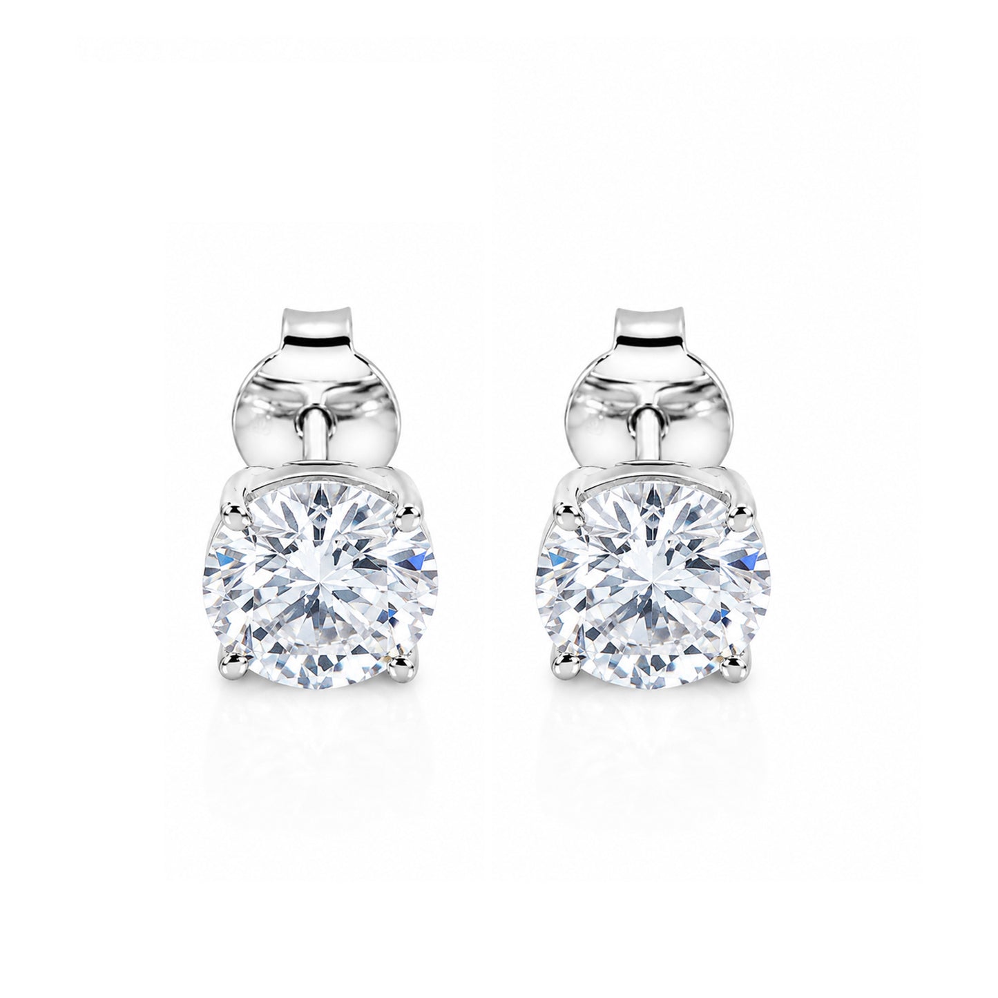 4.00 Ct White Moissanite Stud Earrings In Vermeil 925 Silver Wedding Gift