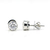 2.50 ct DEW Certified Treated White Moissanite Solitaire Studs Great Shine 18K Gold Pla 18K Gold Plated