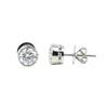 2 Ct Round Cut Lab Grown Diamond Stud Earrings — VS1 Clarity, 18k Gold Vermeil