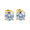 4.80 ct DEW White Moissanite Solitaire Studs Gold Vermeil Gift for Women Wedding
