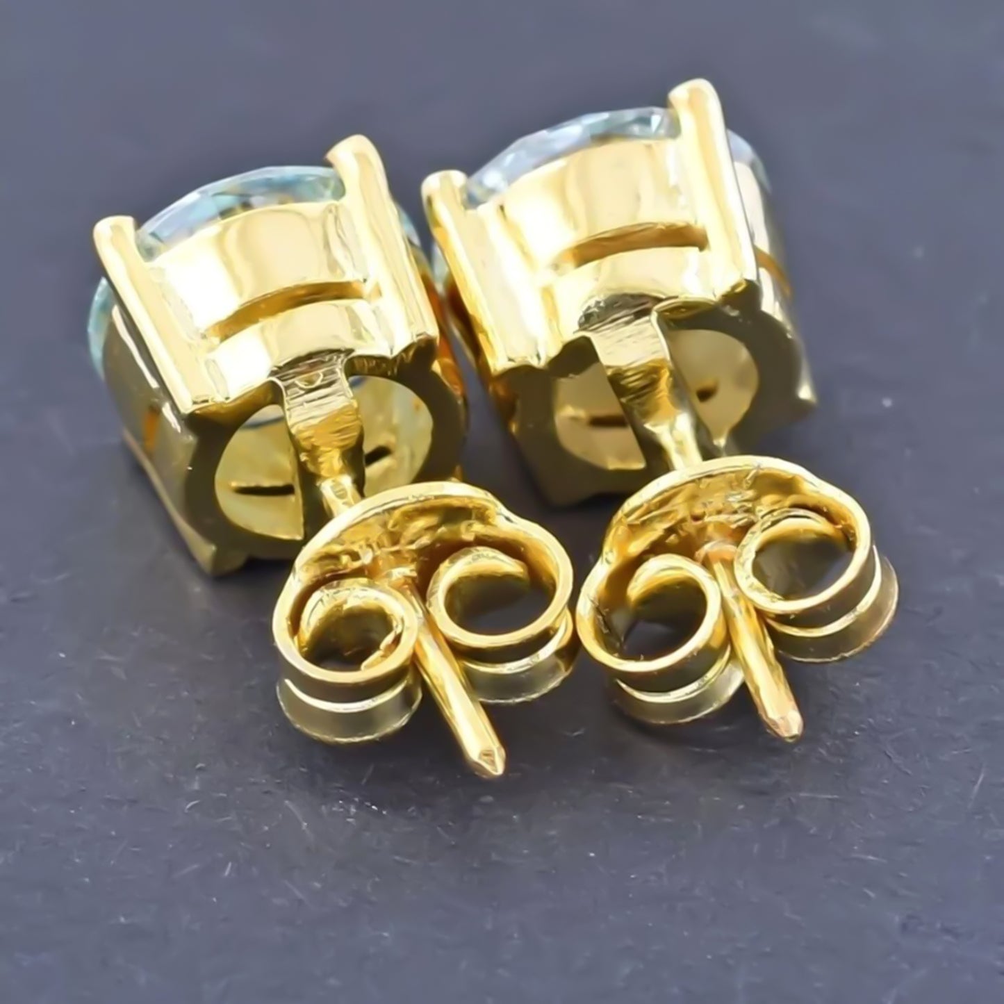 4.80 ct DEW White Moissanite Solitaire Studs Gold Vermeil Gift for Women Wedding