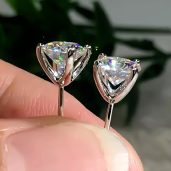4.50 ct DEW Off White Moissanite Earrings Gold Vermeil Gift for Her Sparkling Look