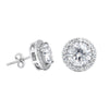 3.50 Ct Round Cut Lab Grown Diamond Stud Earrings — VS1 Clarity, 18k Gold Vermeil