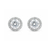 3.50 Ct Round Cut Lab Grown Diamond Stud Earrings — VS1 Clarity, 18k Gold Vermeil