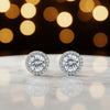3.50 Ct Round Cut Lab Grown Diamond Stud Earrings — VS1 Clarity, 18k Gold Vermeil