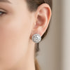 3.50 Ct Round Cut Lab Grown Diamond Stud Earrings — VS1 Clarity, 18k Gold Vermeil