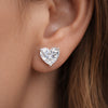 2.60 ct DEW Certified Treated White Moissanite Solitaire Studs Great Shine 18K Gold Pla 18K Gold Plated