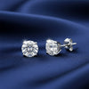 2.80 Ct Round Cut Lab Grown Diamond Stud Earrings — VS1 Clarity, 18k Gold Vermeil