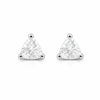 2 Ct Trillion Cut Lab Grown Diamond Stud Earrings — VS1 Clarity, 18k Gold Vermeil