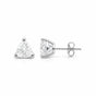 2 Ct Trillion Cut Lab Grown Diamond Stud Earrings — VS1 Clarity, 18k Gold Vermeil