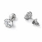 2 Carat Round Lab Diamond Solitaire Studs