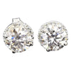 5.50 ct DEW Round Cut Off-White Moissanite Stud Gold Vermeil Certified Great Luster