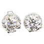 5.50 ct DEW Round Cut Off-White Moissanite Stud Gold Vermeil Certified Great Luster