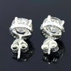 5.50 ct DEW Round Cut Off-White Moissanite Stud Gold Vermeil Certified Great Luster