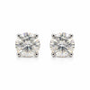 Certified 4.40 ct DEW Round Cut Treated White Moissanite Solitaire Studs 18K Gold Plate 18K Gold Plated