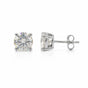 2.40 Ct Round Cut Lab Grown Diamond Stud Earrings — VS1 Clarity, 18k Gold Vermeil