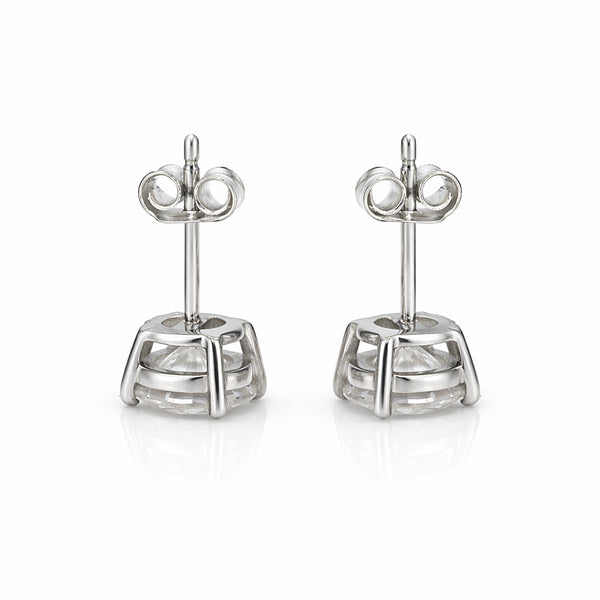 2.40 Ct Round Cut Lab Grown Diamond Stud Earrings — VS1 Clarity, 18k Gold Vermeil