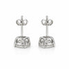 Certified 4.40 ct DEW Round Cut Treated White Moissanite Solitaire Studs 18K Gold Plate 18K Gold Plated