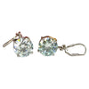 8 ct DEW Treated White Moissanite Dangler Earrings Gold Vermeil Certified Jewelry