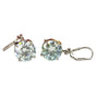 8 ct DEW Treated White Moissanite Dangler Earrings Gold Vermeil Certified Jewelry