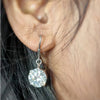 8 ct DEW Treated White Moissanite Dangler Earrings Gold Vermeil Certified Jewelry