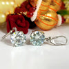 8 ct DEW Treated White Moissanite Dangler Earrings Gold Vermeil Certified Jewelry