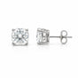 4.80 Ct Cushion Cut Lab Grown Diamond Stud Earrings — VS1 Clarity, 18k Gold Vermeil