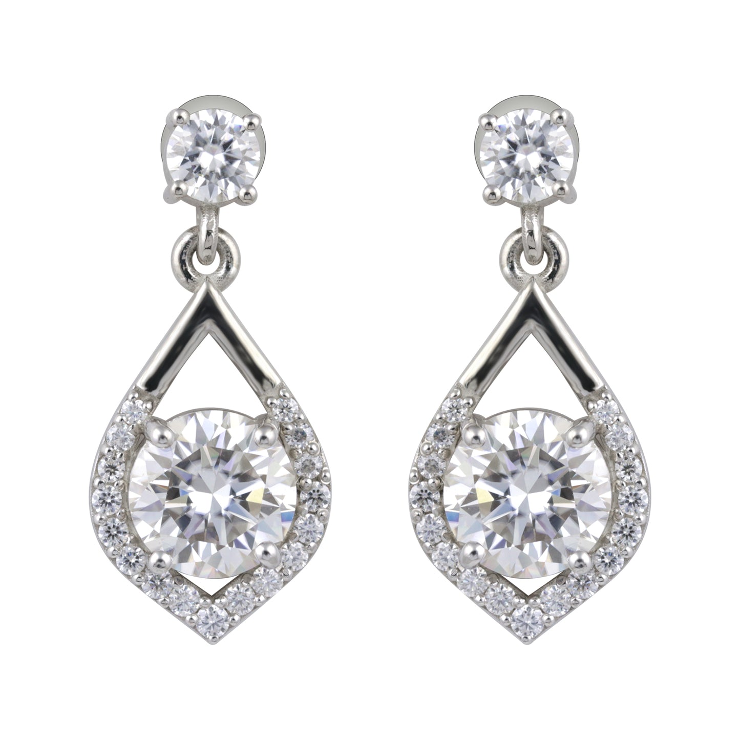 6 Ct Lab Created Round Diamond Studs | VS1 | 18k Gold Vermeil | Anniversary Gift Her